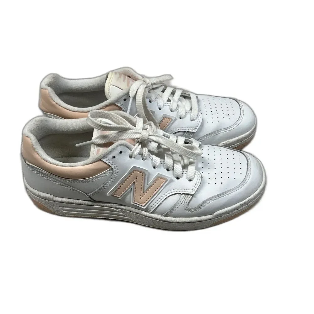 New Balance 480 Shoes Mens 7 Sneakers White Peach Low Casual Athletic Womens 9